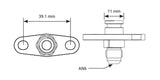 Proflow Fuel Rail Adaptor Fitting Aluminium 11mm To -06AN For Toyota / For Subaru - PFE681