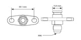 Proflow Fuel Rail Adaptor Fitting Aluminium 16mm To -06AN For Mitsubishi - PFE683