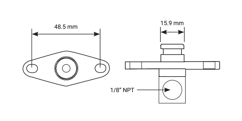 Proflow Fuel Rail Adaptor Fitting Aluminium For Mitsubishi Evo 10 - PFE687