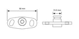 Proflow Fuel Rail Adaptor Fitting Aluminium For Mitsubishi Evo 4, 5, 6, 7, 8 & FTO 16mm To 1/8in. NPT - PFE688
