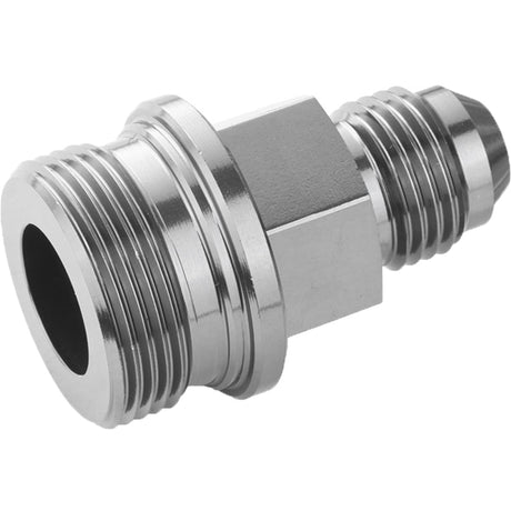 Proflow Fitting Inlet Fuel Adaptor Male Feed Demon 9/16 x 24 Short -06AN, Silver - PFE701-06S PFE701-06S