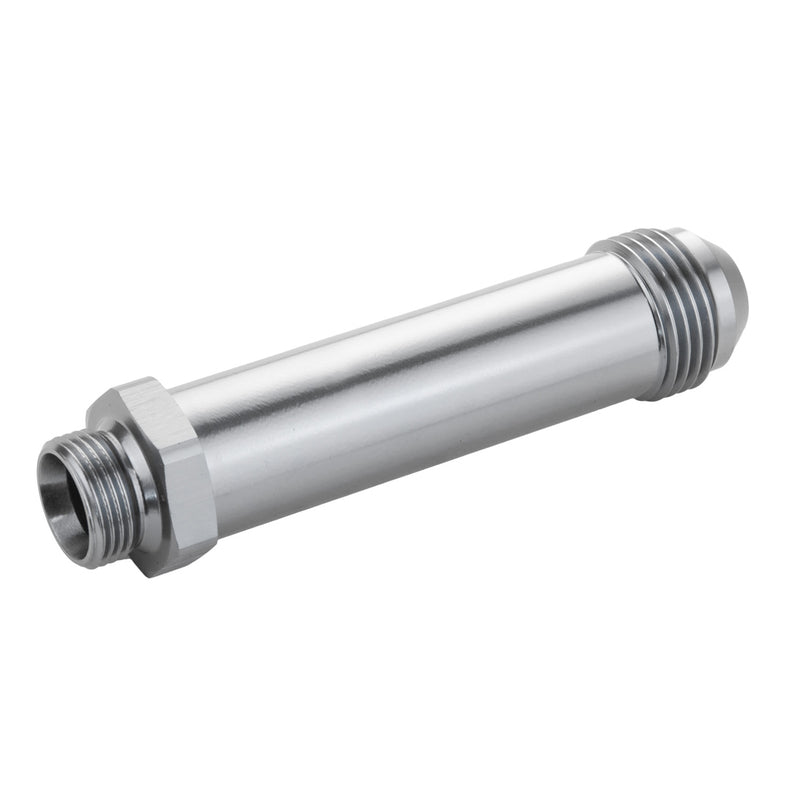 Proflow Fitting Inlet Fuel Adaptor Male Feed Demon 9/16 x 24 To -08AN Male 2in, Silver - PFE701-08LS PFE701-08LS