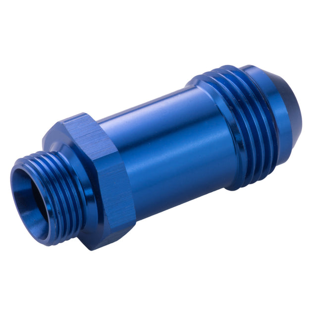 Proflow Fitting Inlet Fuel Adaptor Male Feed Demon 9/16 x 24 2in. -08AN, Blue - PFE701-08 PFE701-08
