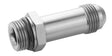 Proflow Quick Release Fuel Fitting Holley Inlet Feed -08AN Male To -08AN Male 2in, Silver - PFE709-08S PFE709-08S
