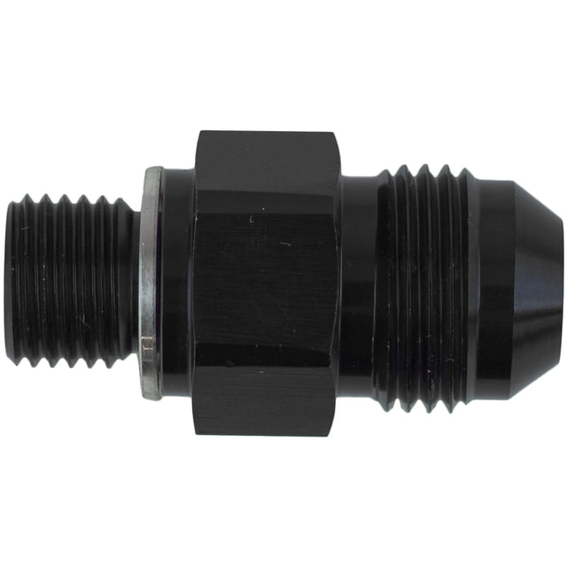 Proflow Fitting Adaptor Ford / GM Transmission 1/4in. Npsm Straight To -08AN, Black - PFE710-08 PFE710-08