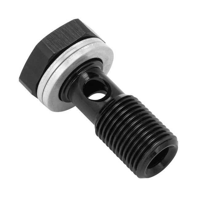 Proflow Fitting, Banjo Bolt 1/8"-27 NPSM Thread, Black, Each - PFE722-06-02BK PFE722-06-02BK