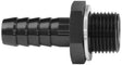 Proflow Fitting Adaptor Male M12 x 1.50mm To 8mm Barb, Black - PFE731-01BK PFE731-01BK