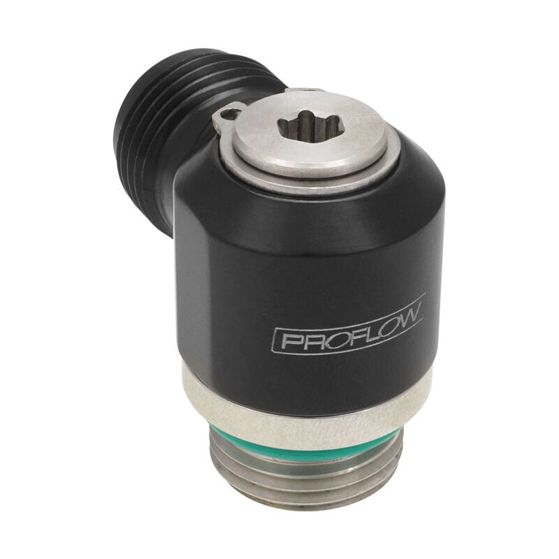 Proflow Low Profile Banjo Fitting, -12AN Male To -12AN ORB Male, 90 Degree - PFE760-12