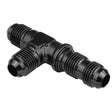 Proflow Fitting, Adaptor -06AN Flare Bulkhead Run Tee, Black - PFE804-06BK PFE804-06BK