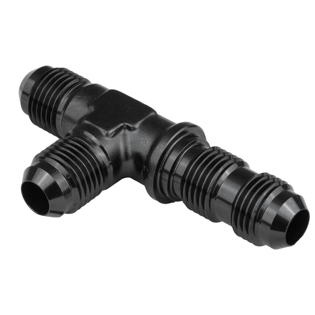 Proflow Fitting, Adaptor -12AN Flare Bulkhead Run Tee, Black - PFE804-12BK PFE804-12BK