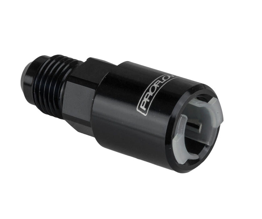 Proflow 5/16in. Female Fitting Quick Connect Straight To -06AN Male, Black - PFE808-01BK