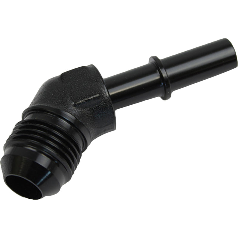 Proflow 3/8in. Male Fitting Quick Connect 45 Degree To -08AN Male Fitting, Black - PFE809-03BK PFE809-03BK
