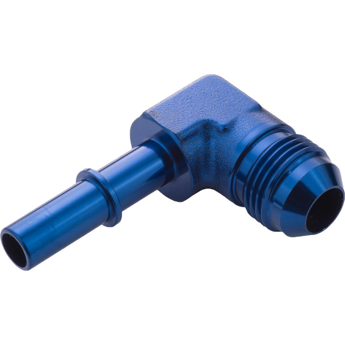 Proflow 5/16in. Male Fitting Quick Connect 90 Degree To -06AN Male Fitting, Blue - PFE810-01