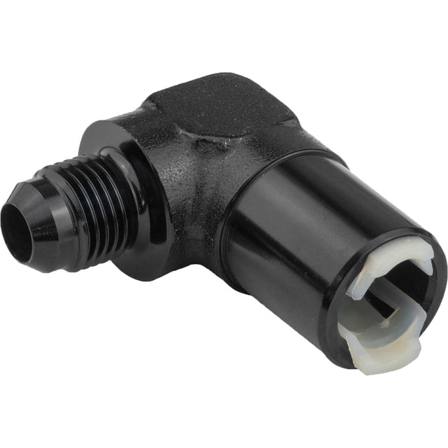 Proflow 3/8in. Female Fitting Quick Connect 90 Degree To -06AN Male, Black - PFE812-02BK PFE812-02BK