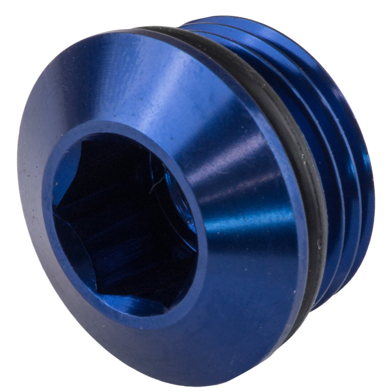 Proflow AN Port Plug, Low Profile Allen Key -06AN, Blue - PFE814-06 PFE814-06