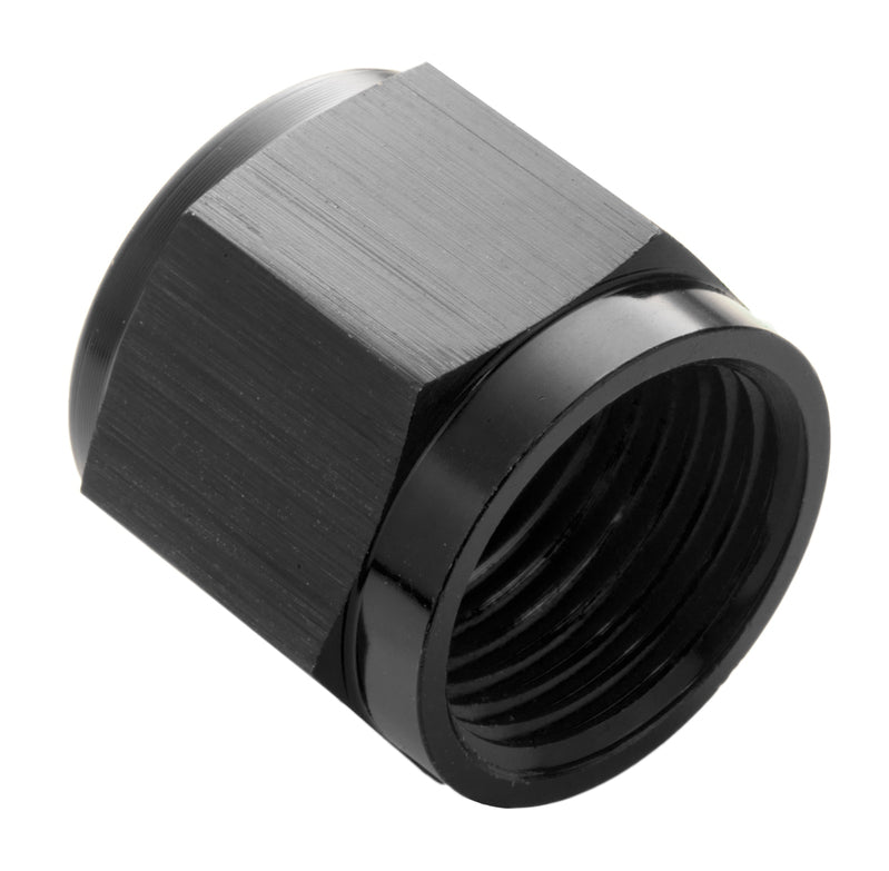 Proflow Aluminium Tube Nut AN4 For 1/4in. Tube, Black - PFE818-04BK PFE818-04BK