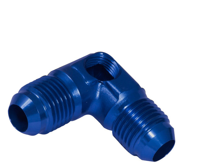 Proflow Flare Union -08AN 90 Degree Union w/1/8in. NPT Port, Blue - PFE821-08G PFE821-08G