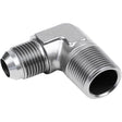 Proflow Male Adaptor -06AN To 1/8in. NPT 90 Degree, Silver - PFE822-06-02P PFE822-06-02P
