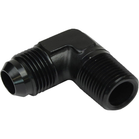 Proflow Male Adaptor -08AN To 3/8in. NPT 90 Degree, Black - PFE822-08BK PFE822-08BK