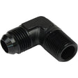 Proflow Male Adaptor -10AN To 1/2in. NPT 90 Degree, Black - PFE822-10BK PFE822-10BK