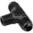 Proflow Flare Flare Union Adaptor-08AN To 3/8in. NPT On Side, Black - PFE825-08BK PFE825-08BK