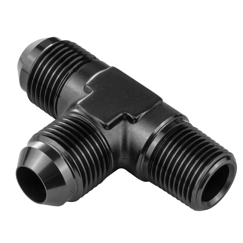 Proflow Flare Flare Union Adaptor -10AN To 1/2in. NPT On Run, Black - PFE826-10BK PFE826-10BK
