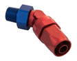 Proflow Fitting, Male Hose End 1/2in. NPT 45 Degree To -12AN Hose, Blue - PFE828-12-08 PFE828-12-08