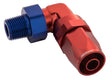 Proflow Fitting, Male Hose End 1/2in. NPT 90 Degree To -10AN Hose, Blue - PFE829-10-08 PFE829-10-08
