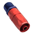 Proflow Fitting, Male Hose End Straight 1/4in. NPT To -08AN Hose, Blue - PFE830-08-04 PFE830-08-04