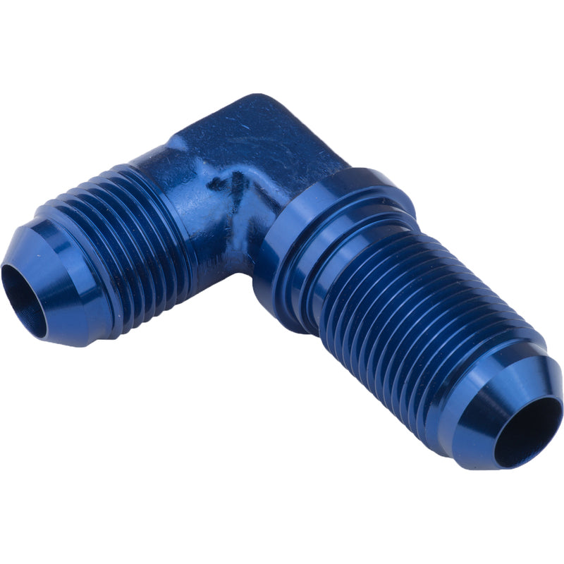 Proflow 90 Degree Adaptor AN Flare -10AN Bulkhead, Blue - PFE833-10 PFE833-10
