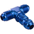 Proflow Bulkhead Adaptor AN Flare Tee Flare -10AN, Blue - PFE834-10 PFE834-10