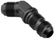 Proflow Bulkhead Adaptor AN Flare 45 Degree Flare -03AN, Black - PFE837-03BK PFE837-03BK