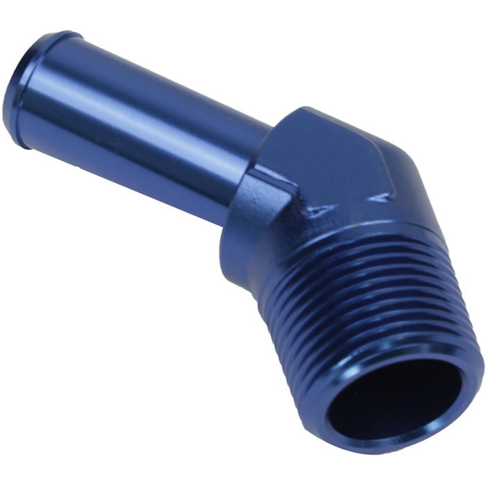 Proflow 45 Degree 1/4in. Barb Male Fitting To 1/8in. NPT, Blue - PFE845-04