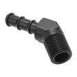 Proflow 45 Degree 1/2in. Barb Male Fitting To 1/2in. NPT, Black - PFE845-08-08BK PFE845-08-08BK