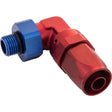 Proflow Fitting, 90 Degree Hose End -06AN Hose To Male -08AN Thread, Blue - PFE849-06-08 PFE849-06-08