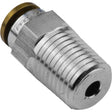 Proflow Fitting, Push To Connect Nylon Tube Straight 1/4in. Nylon Tube To 1/8in. NPT, Silver - PFE851-03S PFE851-03S