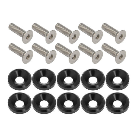 Proflow Billet Dress Up & Fender Washer Kits, M6 x 20mm, Black, 10-Pack - PFE900-01BK PFE900-01BK