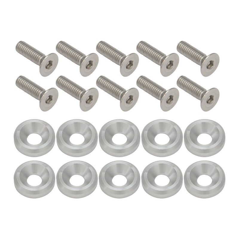 Proflow Billet Dress Up & Fender Washer Kits, M6 x 20mm, Polished, 10-Pack - PFE900-01P PFE900-01P