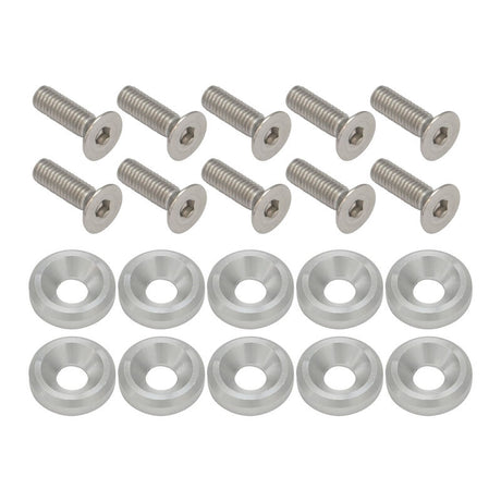 Proflow Billet Dress Up & Fender Washer Kits, M6 x 20mm, Polished, 10-Pack - PFE900-01P PFE900-01P