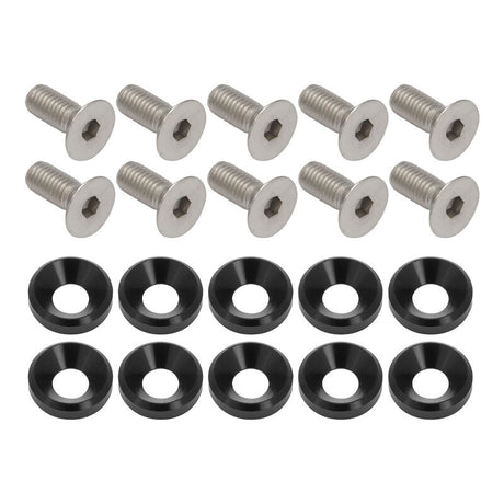 Proflow Billet Dress Up & Fender Washer Kits, M8 x 20mm, Black, 10-Pack - PFE900-02BK PFE900-02BK