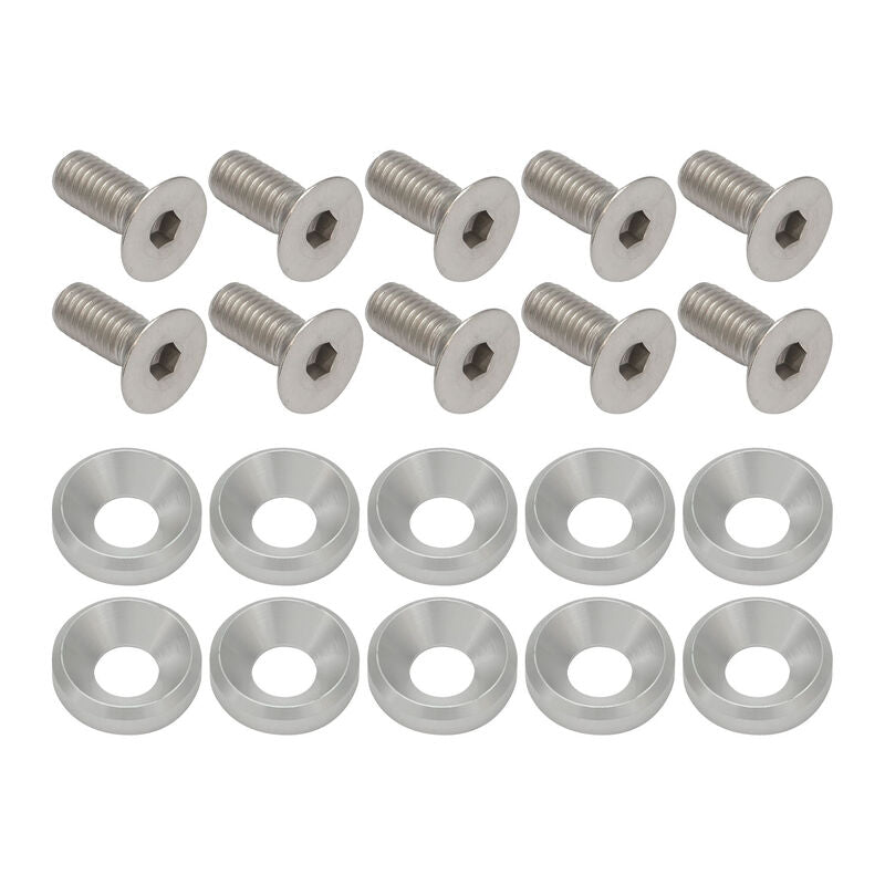 Proflow Billet Dress Up & Fender Washer Kits, M8 x 20mm, Polished, 10-Pack - PFE900-02P PFE900-02P