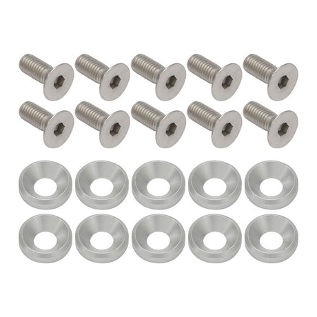 Proflow Billet Dress Up & Fender Washer Kits, M8 x 20mm, Polished, 10-Pack - PFE900-02P PFE900-02P