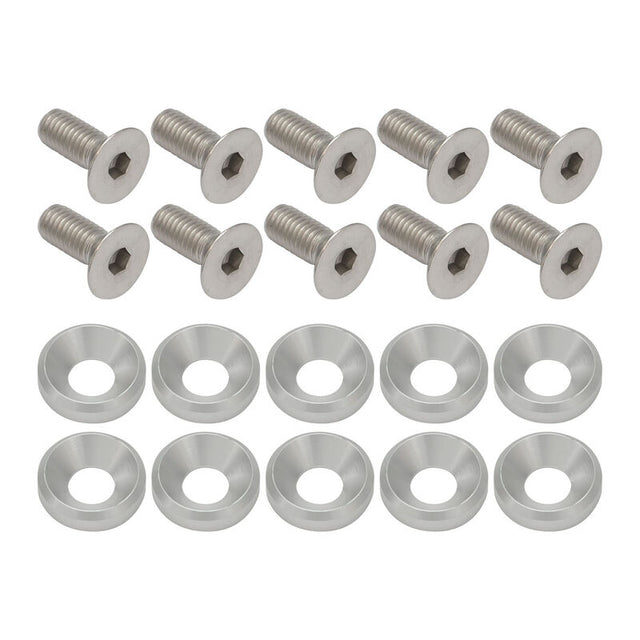 Proflow Billet Dress Up & Fender Washer Kits, M8 x 20mm, Polished, 10-Pack - PFE900-02P PFE900-02P