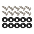 Proflow Billet Dress Up & Fender Washer Kits, 1/4'' UNC x 3/4'', Black, 10-Pack - PFE900-03BK PFE900-03BK