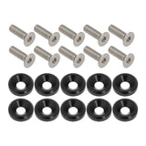 Proflow Billet Dress Up & Fender Washer Kits, 1/4'' UNC x 3/4'', Black, 10-Pack - PFE900-03BK PFE900-03BK