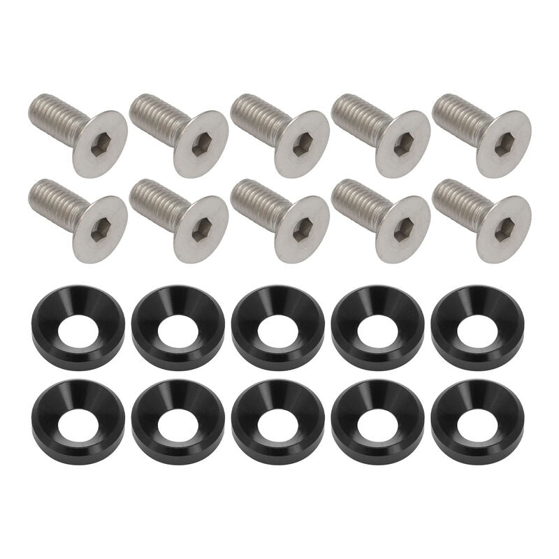 Proflow Billet Dress Up & Fender Washer Kits, 5/16'' UNC x 3/4'', Black, 10-Pack - PFE900-04BK PFE900-04BK