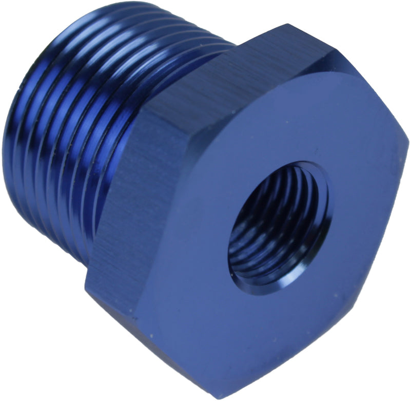 Proflow Fitting NPT Pipe Reducer 1/2in. To 1/8in, Blue - PFE912-08-02 PFE912-08-02