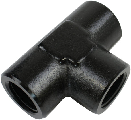 Proflow Female Adaptor Pipe Tee 1/2in. NPT, Black - PFE917-08BK PFE917-08BK