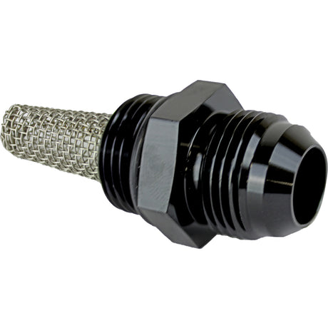 Proflow Fitting Straight Adaptor -12AN O-Ring Port, Black With Filter Screen - PFE920-12FSBK PFE920-12FSBK