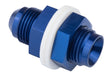 Proflow Fitting, Fuel Cell Male bulkhead -06AN, Blue - PFE921-06 PFE921-06